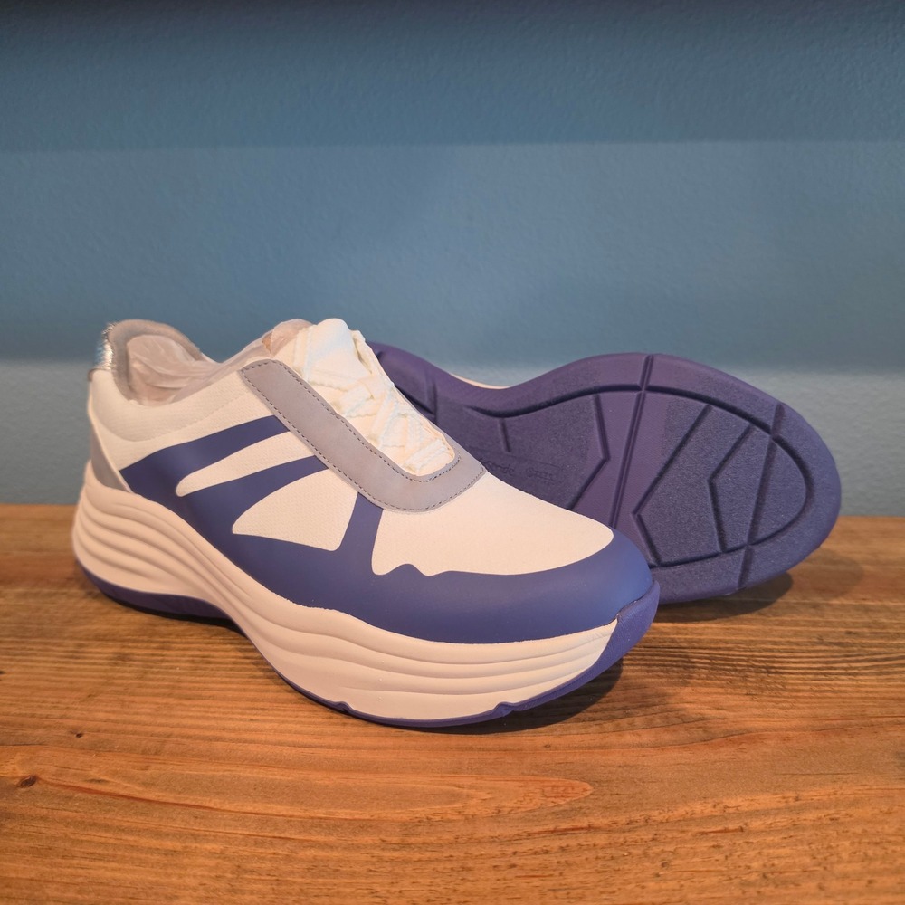 LifeStride Bzees Air Step Impulse Women‎ Sneakers White Blue Platform Slip On 11
